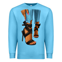 Ocean Blue black heels black fashion girl Premium Sweatshirt - RanaPortraitStore