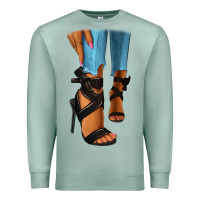 Seafoam black heels black fashion girl Premium Sweatshirt - RanaPortraitStore
