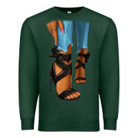 Sports Green black heels black fashion girl Premium Sweatshirt - RanaPortraitStore