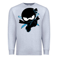 Heather Grey ninja kid Premium Sweatshirt - Unal Design