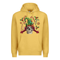 Antique Gold elf skull Premium Hoodie - FaDigitalArtStudio