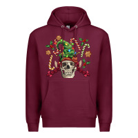 Burgundy elf skull Premium Hoodie - FaDigitalArtStudio