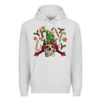 Dove Grey elf skull Premium Hoodie - FaDigitalArtStudio