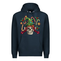 Navy elf skull Premium Hoodie - FaDigitalArtStudio