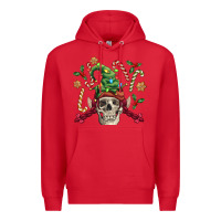 Red elf skull Premium Hoodie - FaDigitalArtStudio