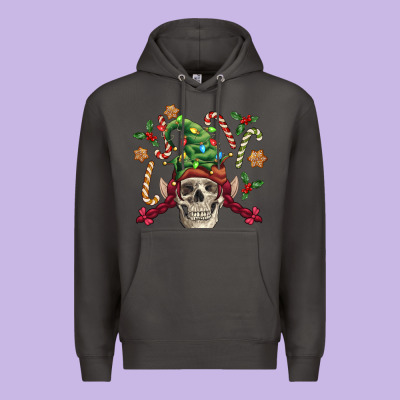 Elf Skull Premium Hoodie Designed By Fadigitalartstudio