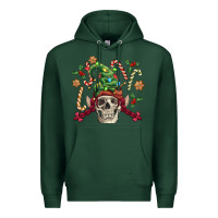 Sports Green elf skull Premium Hoodie - FaDigitalArtStudio