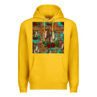 Lemon horses with roses seamless pattern Premium Hoodie - HRA Design Shop