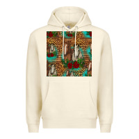Sandshell horses with roses seamless pattern Premium Hoodie - HRA Design Shop