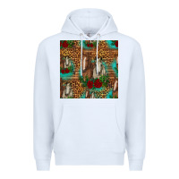 White horses with roses seamless pattern Premium Hoodie - HRA Design Shop