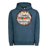 Pigment Midnight Navy christmas santas favorite phlebotomist light Urban Hoodie - AdoDesignShop