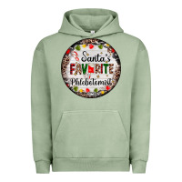 Pigment Oil Green christmas santas favorite phlebotomist light Urban Hoodie - AdoDesignShop
