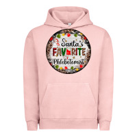 Pigment Salmon christmas santas favorite phlebotomist light Urban Hoodie - AdoDesignShop