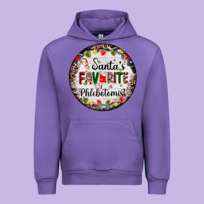 Christmas Santas Favorite Phlebotomist Light Urban Hoodie Designed By Adodesignshop