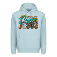 Blue Mist give me coffee jesus Premium Hoodie - RacoonDesign