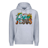 Heather Grey give me coffee jesus Premium Hoodie - RacoonDesign