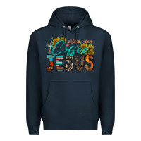 Navy give me coffee jesus Premium Hoodie - RacoonDesign