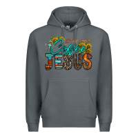 Rock give me coffee jesus Premium Hoodie - RacoonDesign