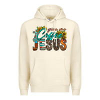 Sandshell give me coffee jesus Premium Hoodie - RacoonDesign