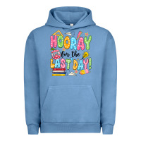 Pigment Pebble Blue hooray for the last day black Urban Hoodie - JahusDesignShop
