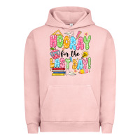 Pigment Salmon hooray for the last day black Urban Hoodie - JahusDesignShop