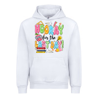 White hooray for the last day black Urban Hoodie - JahusDesignShop
