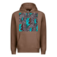Chestnut turquoise lightning bolt seamless pattern Premium Hoodie - HRA Design Shop
