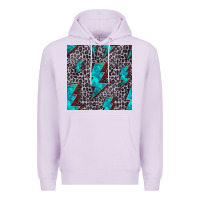 Lilac turquoise lightning bolt seamless pattern Premium Hoodie - HRA Design Shop