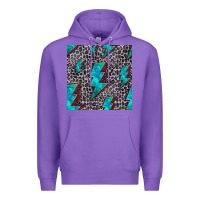 Purple turquoise lightning bolt seamless pattern Premium Hoodie - HRA Design Shop
