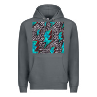 Rock turquoise lightning bolt seamless pattern Premium Hoodie - HRA Design Shop