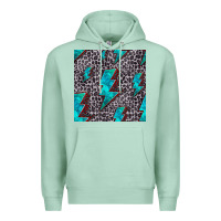 Seafoam turquoise lightning bolt seamless pattern Premium Hoodie - HRA Design Shop