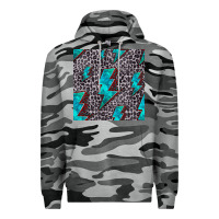 Slate Camo turquoise lightning bolt seamless pattern Premium Hoodie - HRA Design Shop