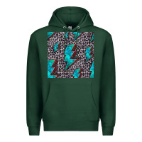 Sports Green turquoise lightning bolt seamless pattern Premium Hoodie - HRA Design Shop