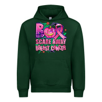 Forest Green halloween boo with cancer ribbon breast cancer sca Urban Hoodie - AdoDesignShop
