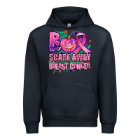 Navy halloween boo with cancer ribbon breast cancer sca Urban Hoodie - AdoDesignShop