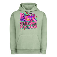 Pigment Oil Green halloween boo with cancer ribbon breast cancer sca Urban Hoodie - AdoDesignShop