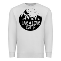Dove Grey Live Love Camp Premium Sweatshirt - Unal Design