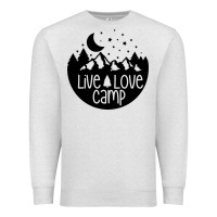 Oatmeal Heather Live Love Camp Premium Sweatshirt - Unal Design