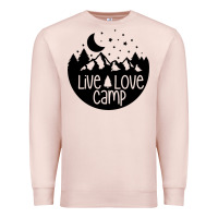 Pale Pink Live Love Camp Premium Sweatshirt - Unal Design