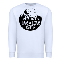 White Live Love Camp Premium Sweatshirt - Unal Design