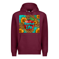 Burgundy teacher life Premium Hoodie - HRA Design Shop