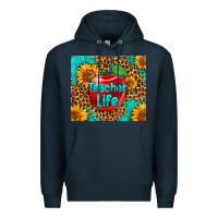 Navy teacher life Premium Hoodie - HRA Design Shop