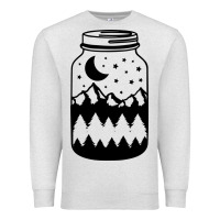 Oatmeal Heather View jar Premium Sweatshirt - Unal Design