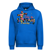 Cobalt she is strong proverbs 31 25 Urban Hoodie - JahusDesignShop