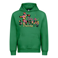 Emerald she is strong proverbs 31 25 Urban Hoodie - JahusDesignShop