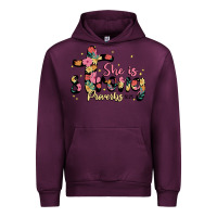 Mauve Wine she is strong proverbs 31 25 Urban Hoodie - JahusDesignShop