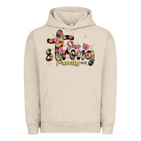 Pigment French Oak she is strong proverbs 31 25 Urban Hoodie - JahusDesignShop