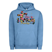 Pigment Pebble Blue she is strong proverbs 31 25 Urban Hoodie - JahusDesignShop
