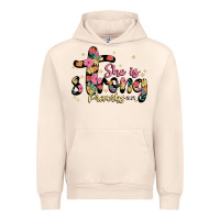 Sandshell she is strong proverbs 31 25 Urban Hoodie - JahusDesignShop