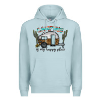 Blue Mist camping is my happy place Premium Hoodie - CowhideDigitalArt